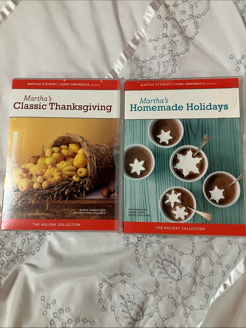 Martha Stewart Holiday DVD Set with Red, Yellow & Teal Covers